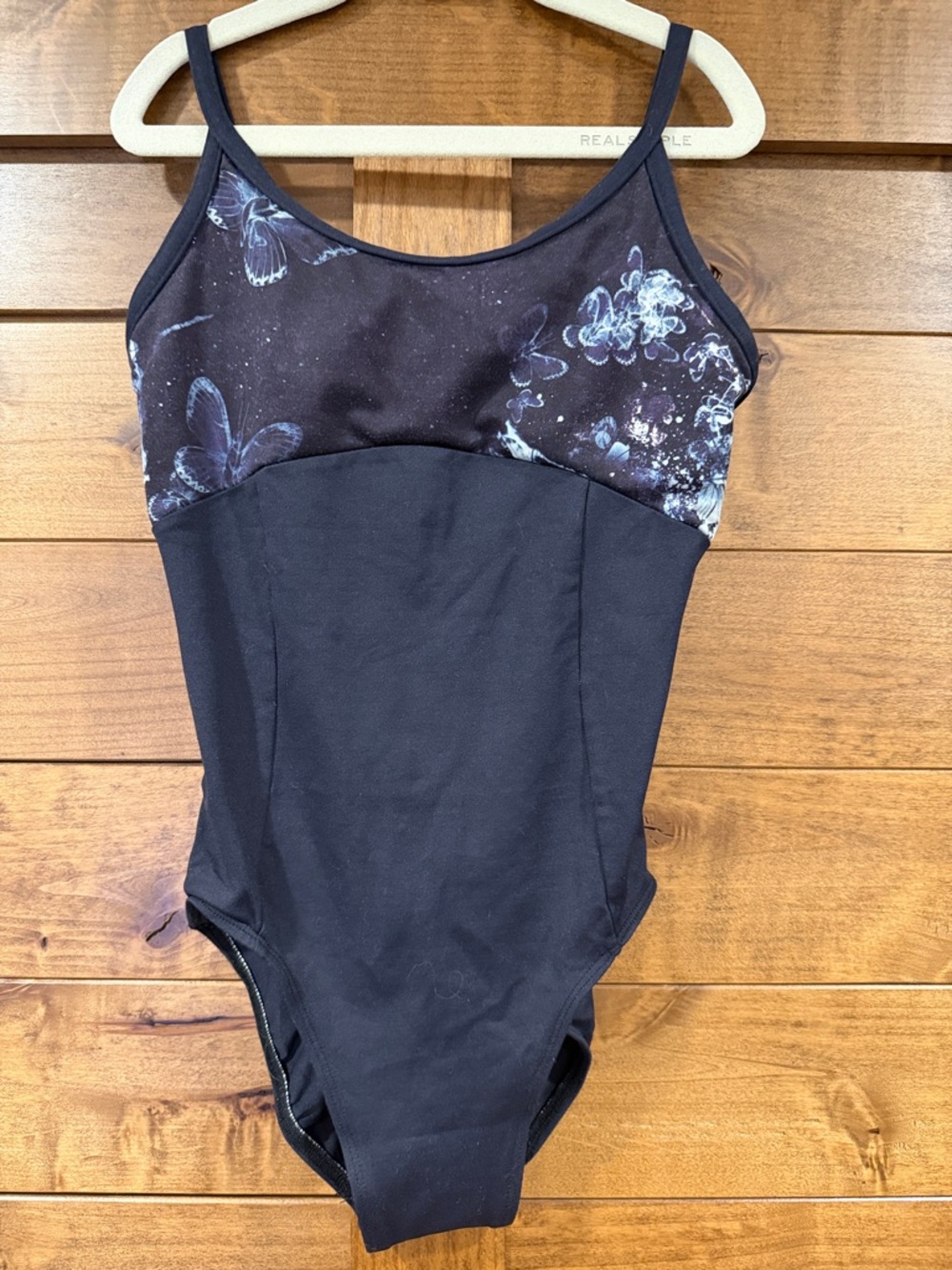 Black Floral-Print Women's Bodysuit